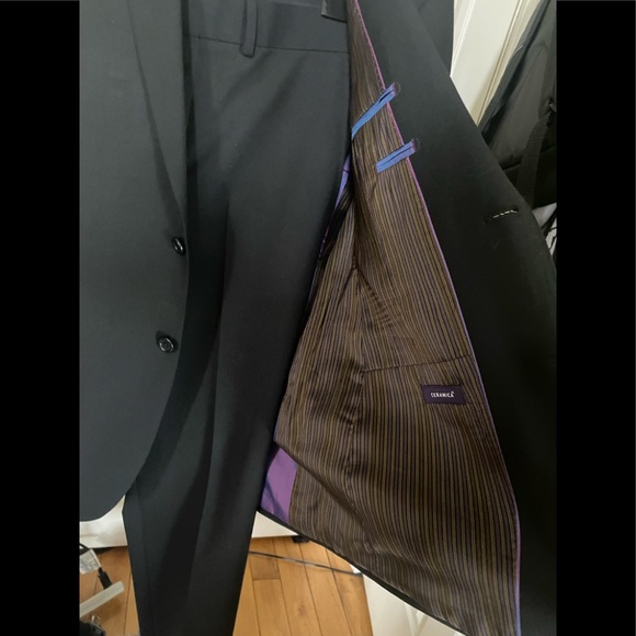 PAUL BETENLY CERAMICA Roberto Blazer 38R Roma Pant 31R Modern Slim Suit Charcoal - Picture 8 of 16